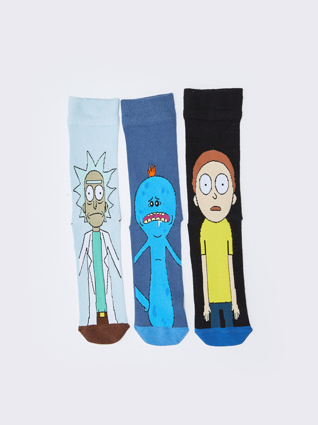 جوارب الكاحل مطبوع للرجال ريك ومورتي - ٣ قطع-1