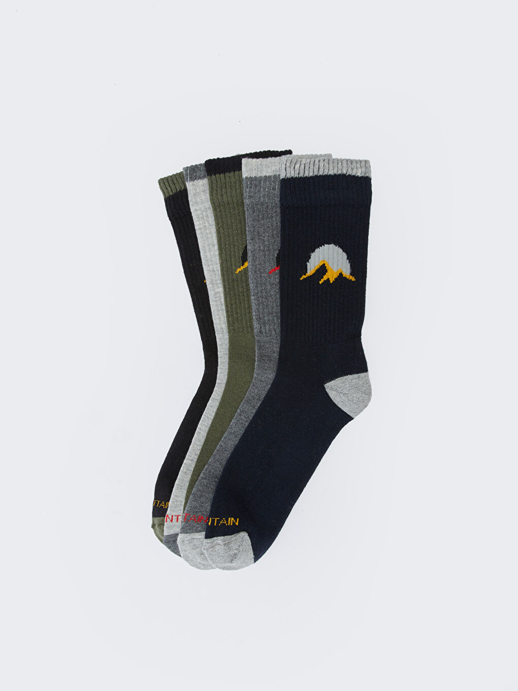 LCW ACCESSORIES Embroidered Men's Ankle Socks 5 Pack -W2G460Z8-K00