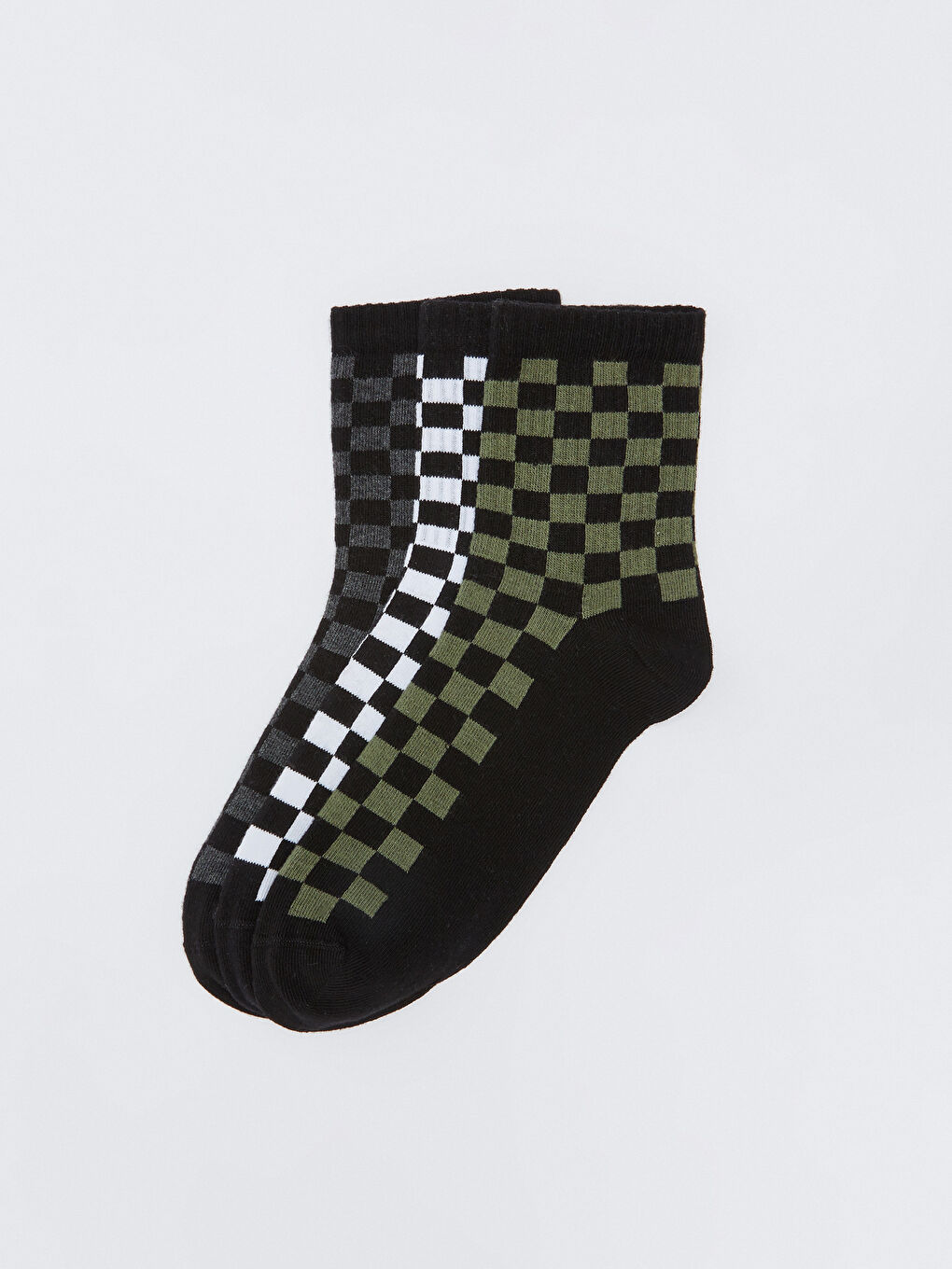 جوارب الكاحل المنقوشة للرجال - عبوة ٣ قطع