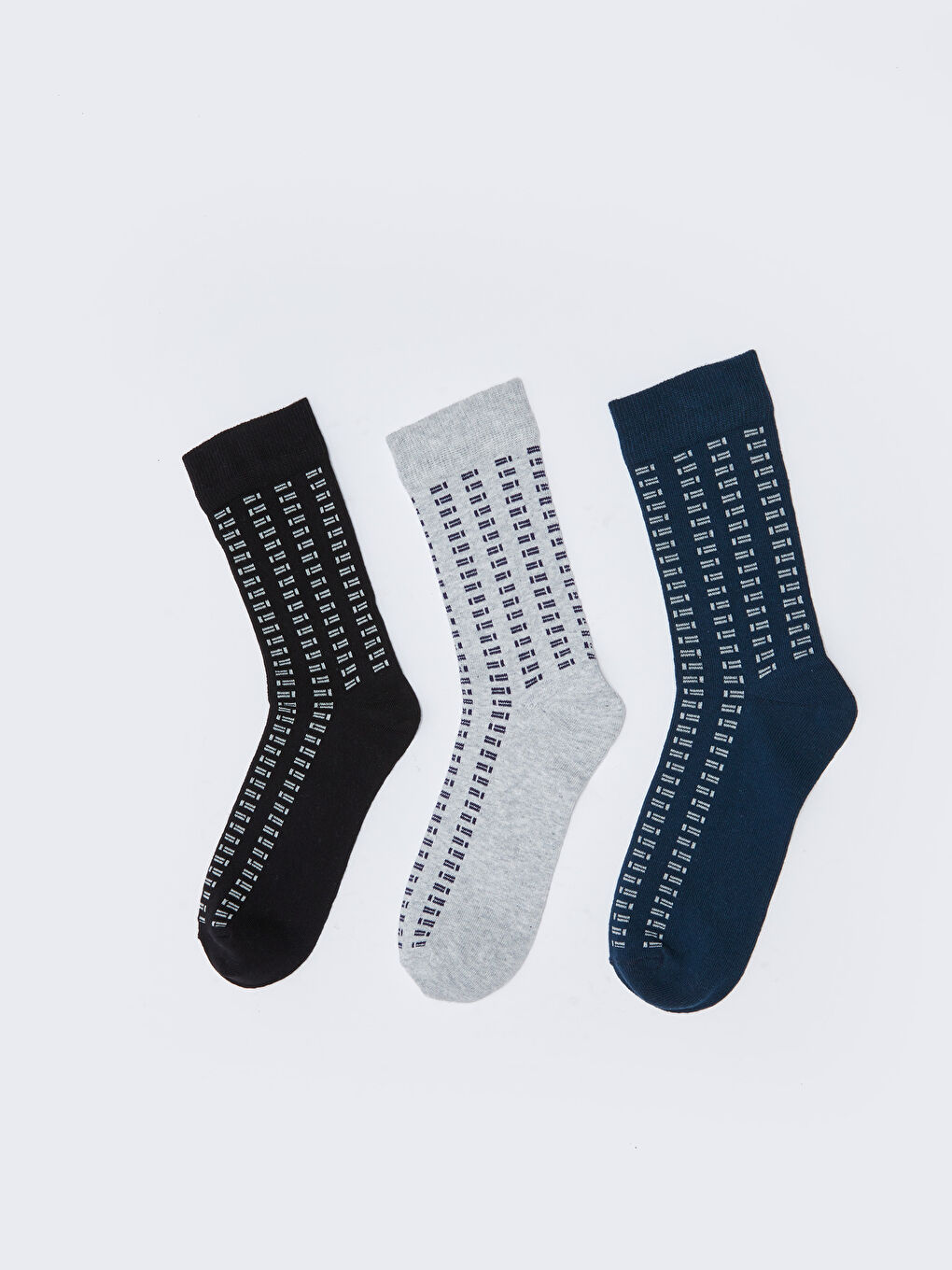 جوارب الكاحل المنقوشة للرجال - عبوة ٣ قطع-1