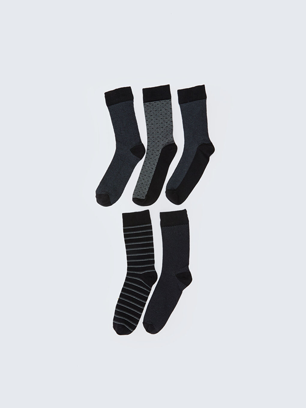 Patterned Men's Ankle Socks 5 Pack-1