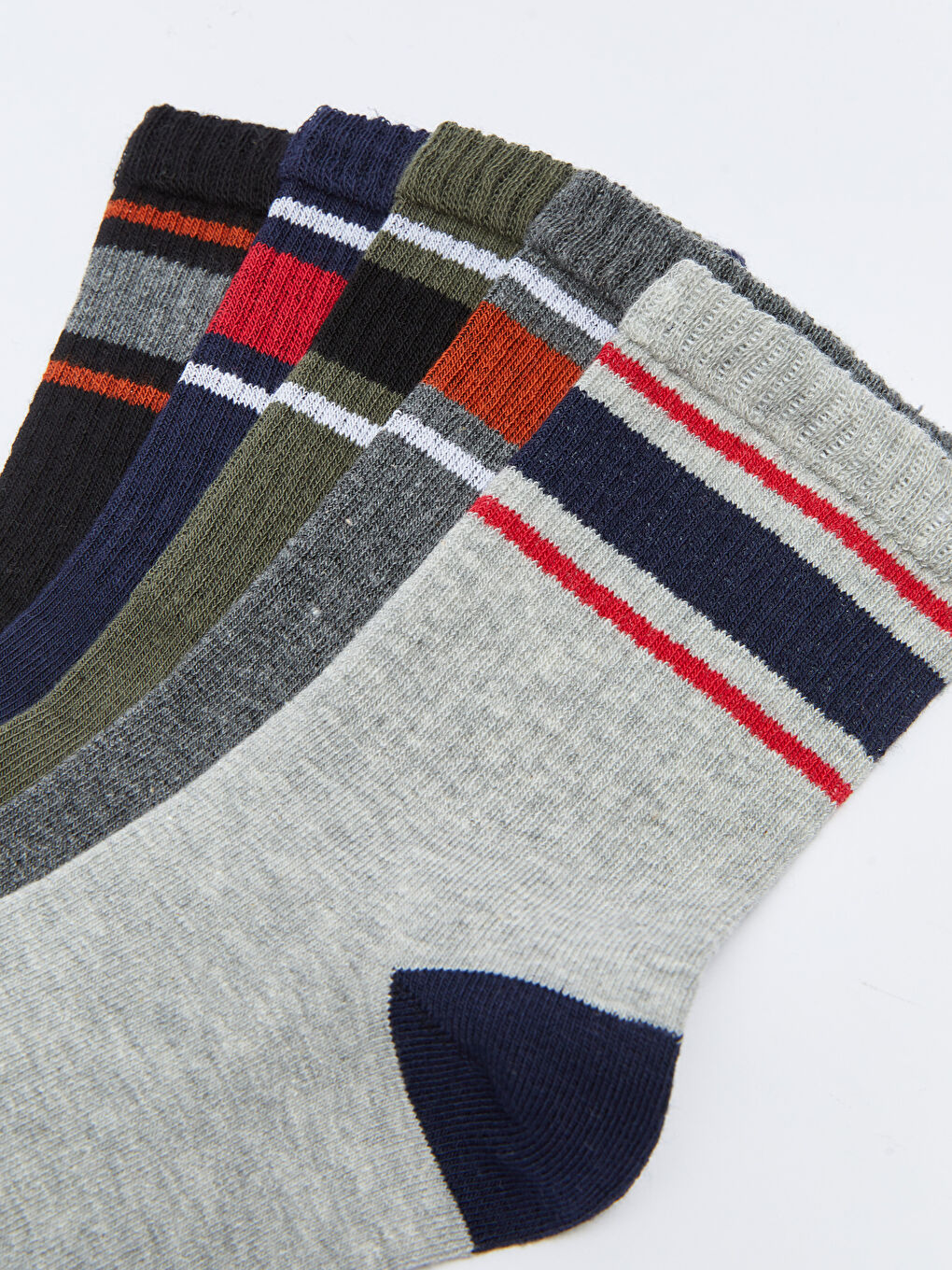 Striped Men's Ankle Socks 5 Pack-2