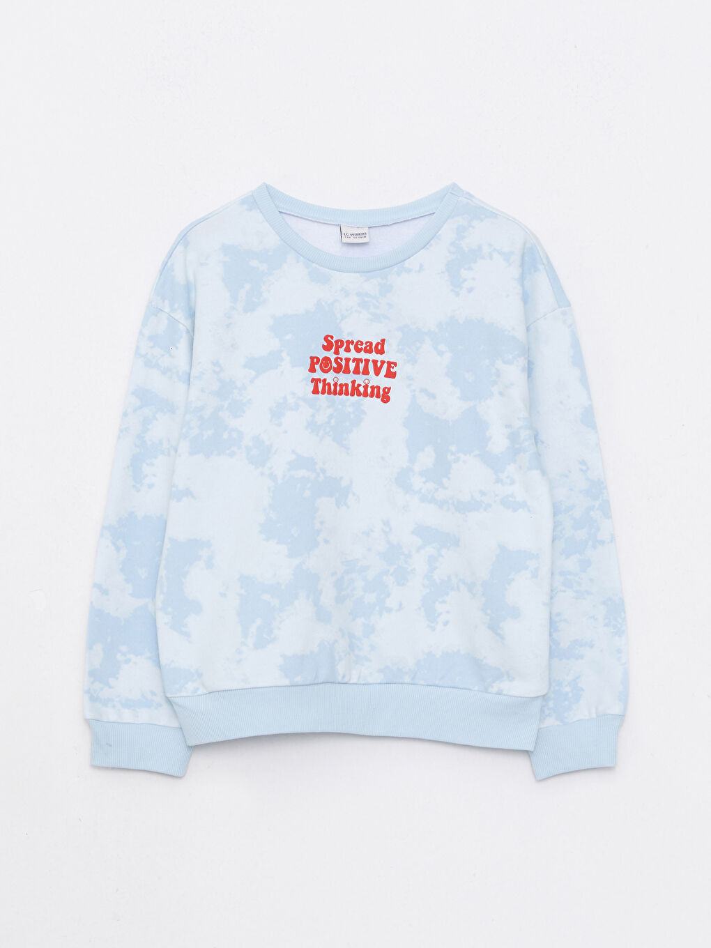 Crew Neck Printed Long Sleeve Girls' Sweatshirt-3
