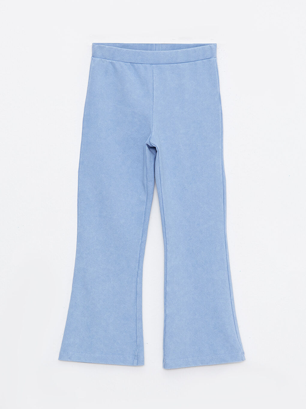 Mavi Beli Lastikli Basic Geniş Paça Kız Çocuk Pantolon-2
