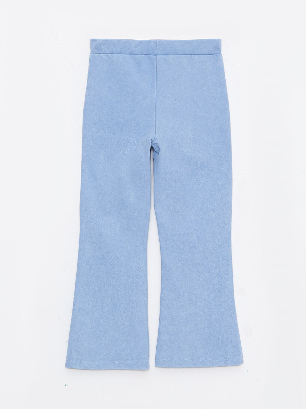 Mavi Beli Lastikli Basic Geniş Paça Kız Çocuk Pantolon-3