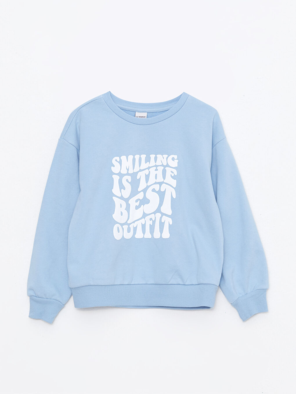 Mavi Bisiklet Yaka Baskılı Uzun Kollu Kız Çocuk Sweatshirt-2