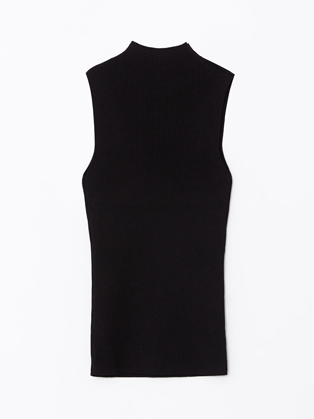 Pulover Tricotat Simplu cu Guler Fals pentru Femei-6