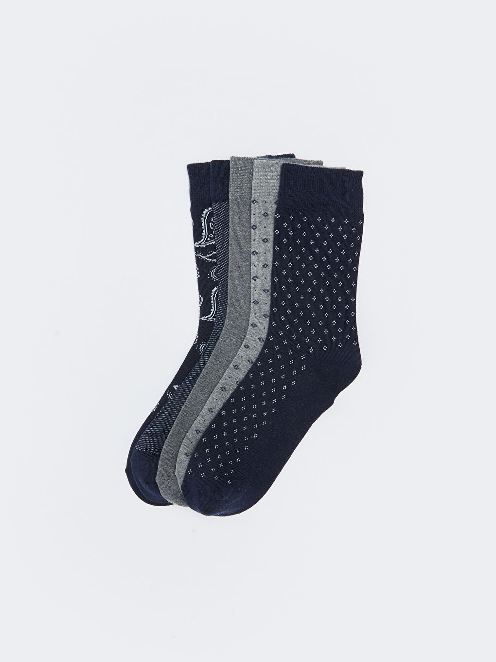 جوارب الكاحل المنقوشة للرجال - عبوة ٥ قطع