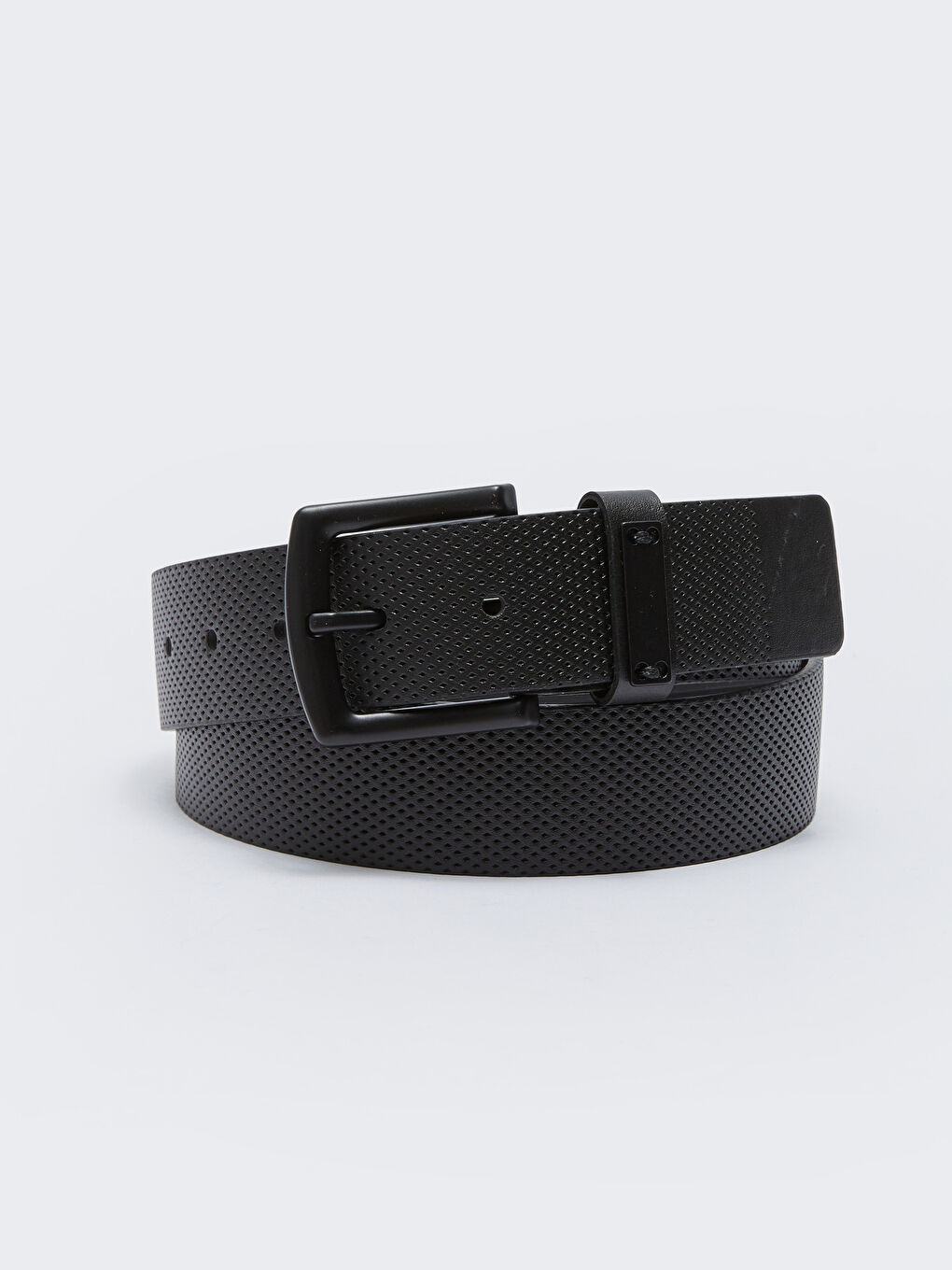 Siyah Deri Görünümlü Erkek Kemer