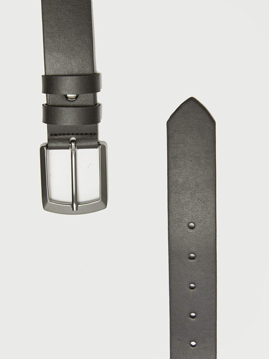 Siyah Deri Görünümlü Erkek Kemer-2