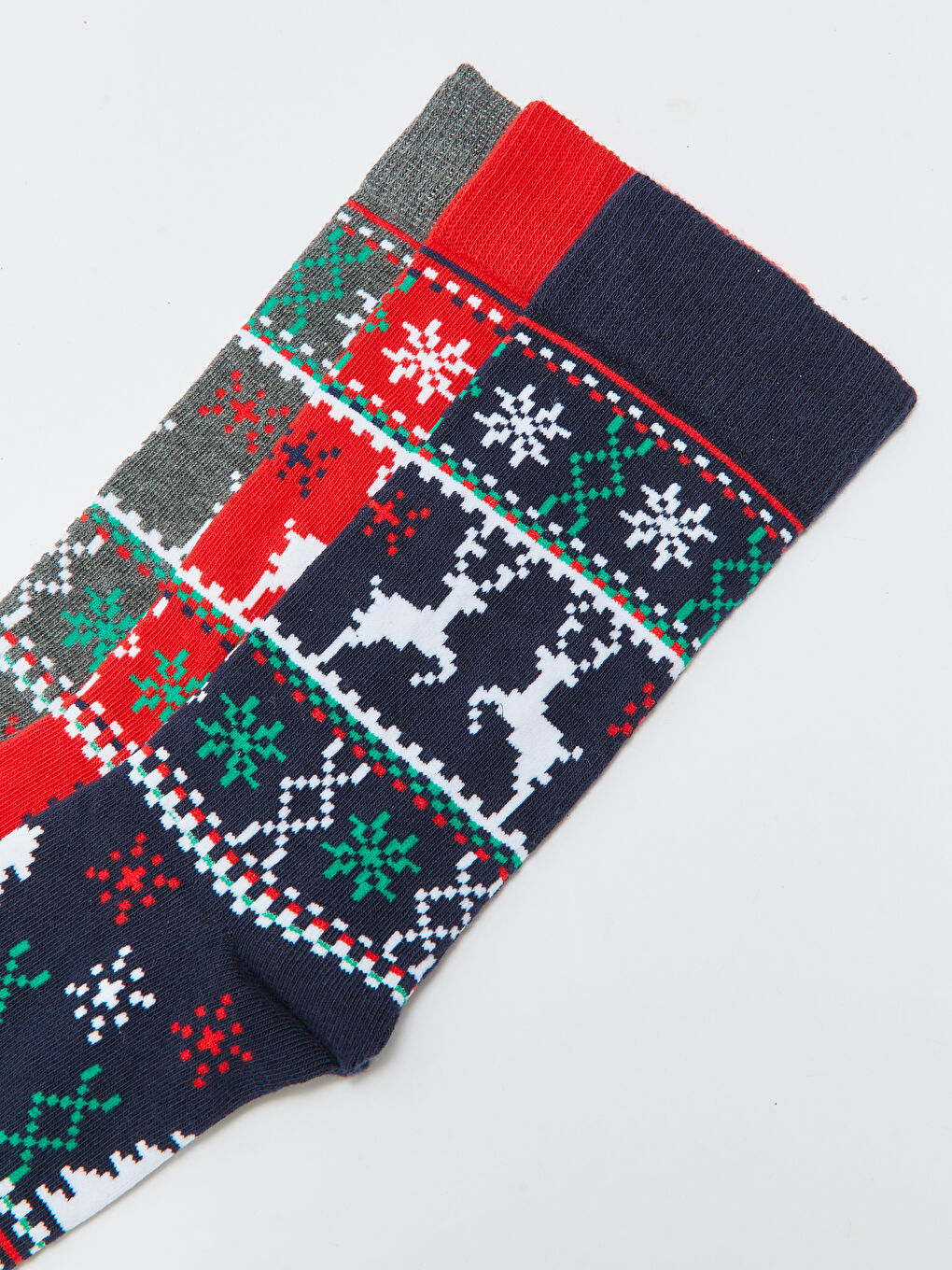 Weihnachtlich gestaltete Knöchelsocken für Herren 3er-Pack-3