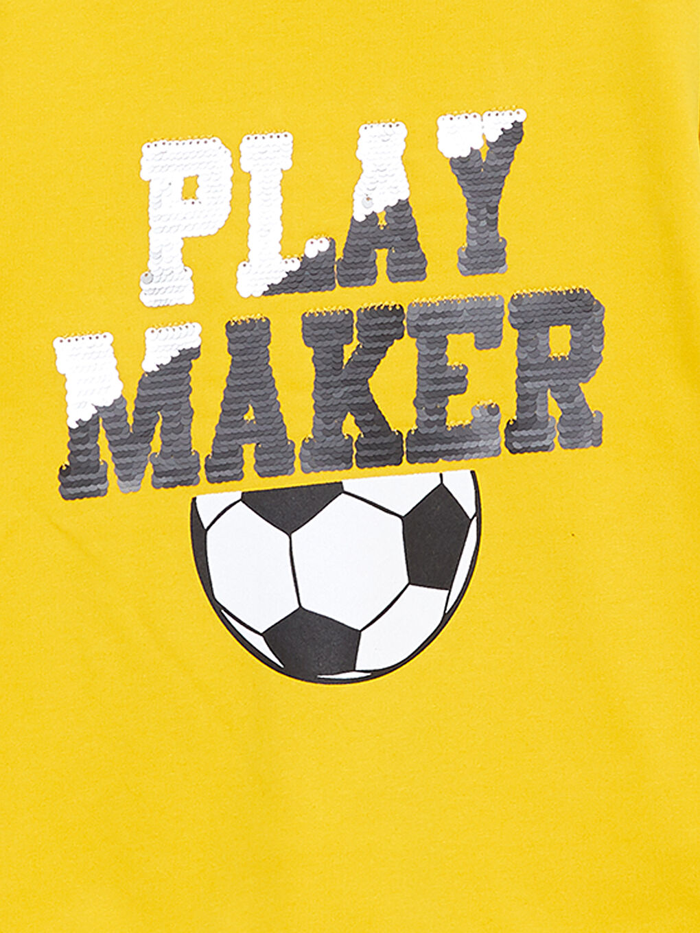 Sarı Bisiklet Yaka Baskılı Uzun Kollu Erkek Çocuk Sweatshirt-3