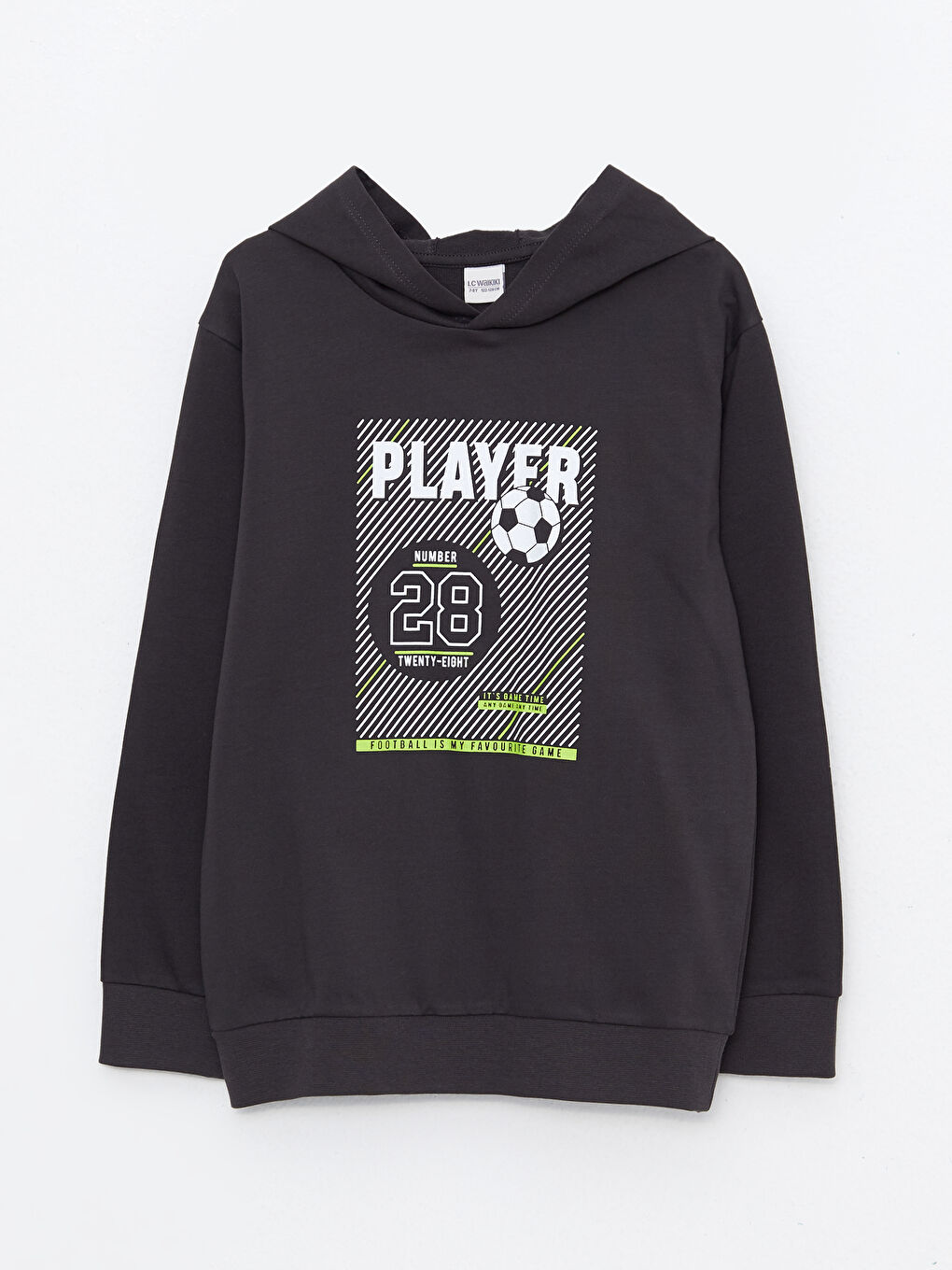 LCW Kids Hooded Printed Long Sleeve Boys' Sweatshirt -W2G610Z4-JTK