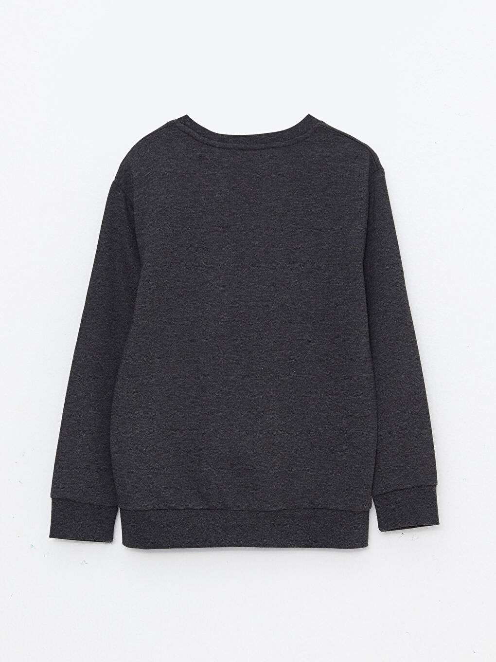 Ұлдарға арналған ұзын жеңді принтті дөңгелек жағалы свитшот-3