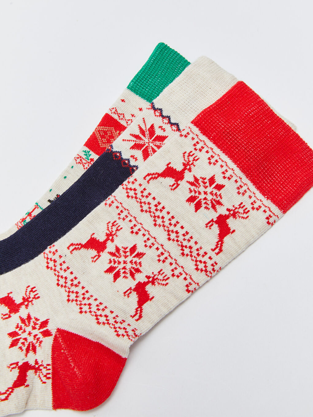 LCW ACCESSORIES Christmas Themed Men's Ankle Socks 3-Pack -W2G636Z8-K00