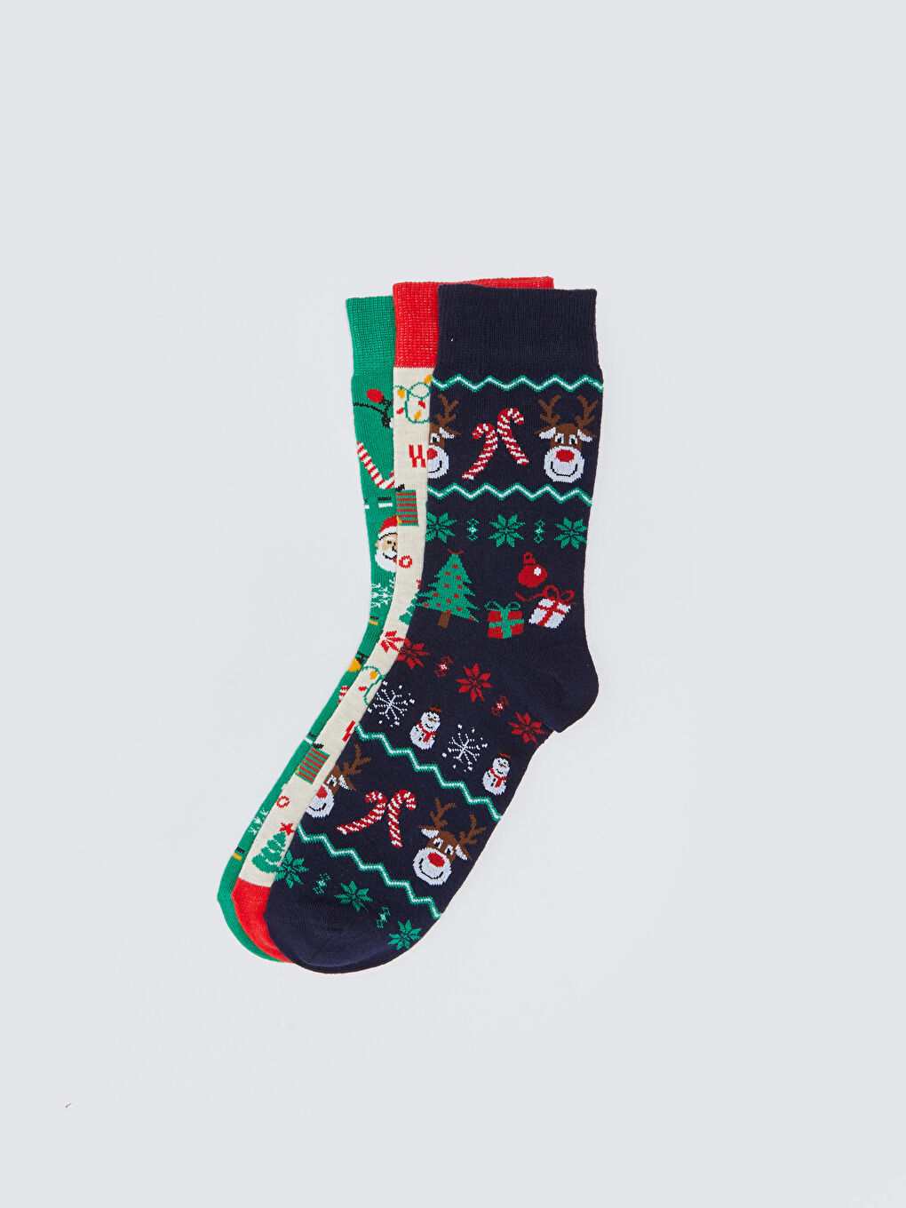 شرابات الكريسماس للرجال - جوارب الكاحل - ٣ قطع