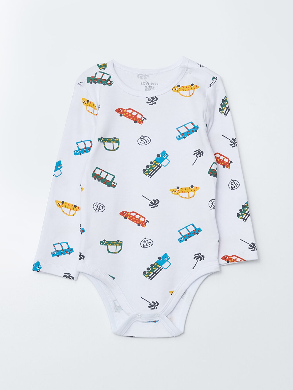 Crew Neck Printed Baby Boy Bodysuit with Snap Crotch 2-Pack-2