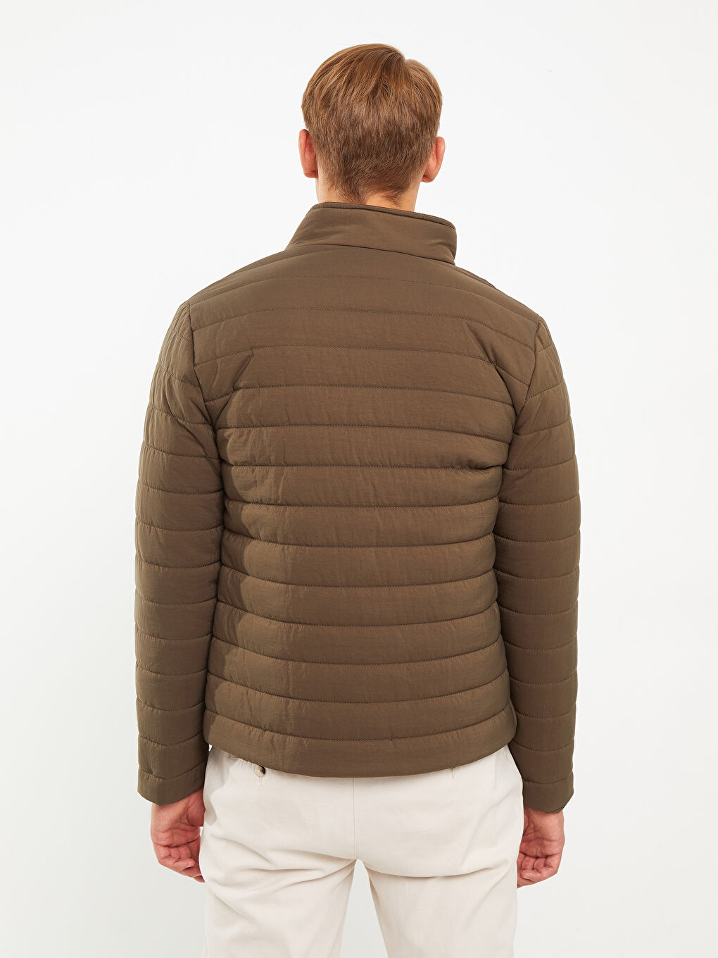 Standard Fit Funnel Neck Men's Puffer Coat -W2G699Z8-SEM