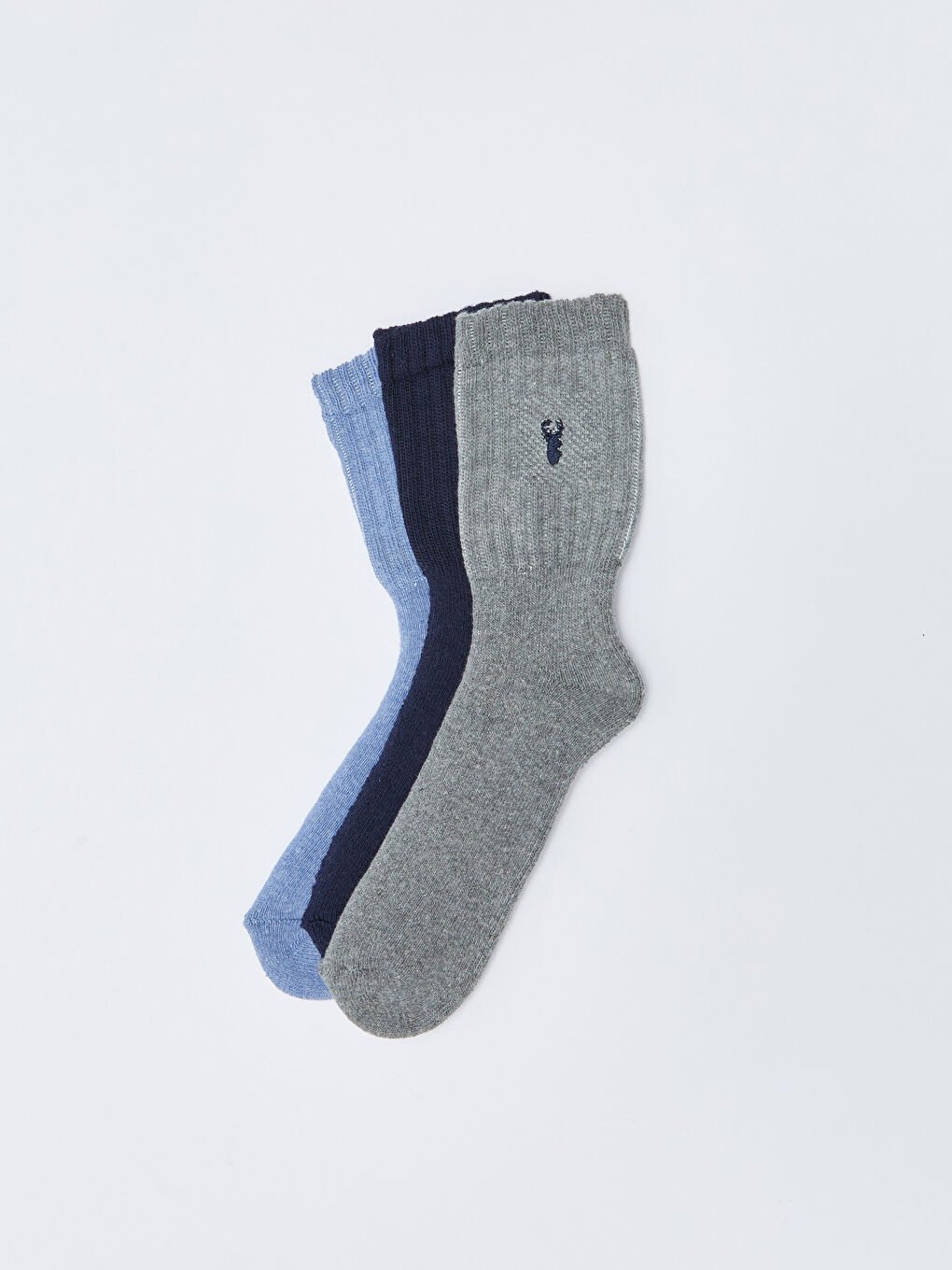 Karışık Nakışlı Erkek Çocuk Soket Çorap 3'lü