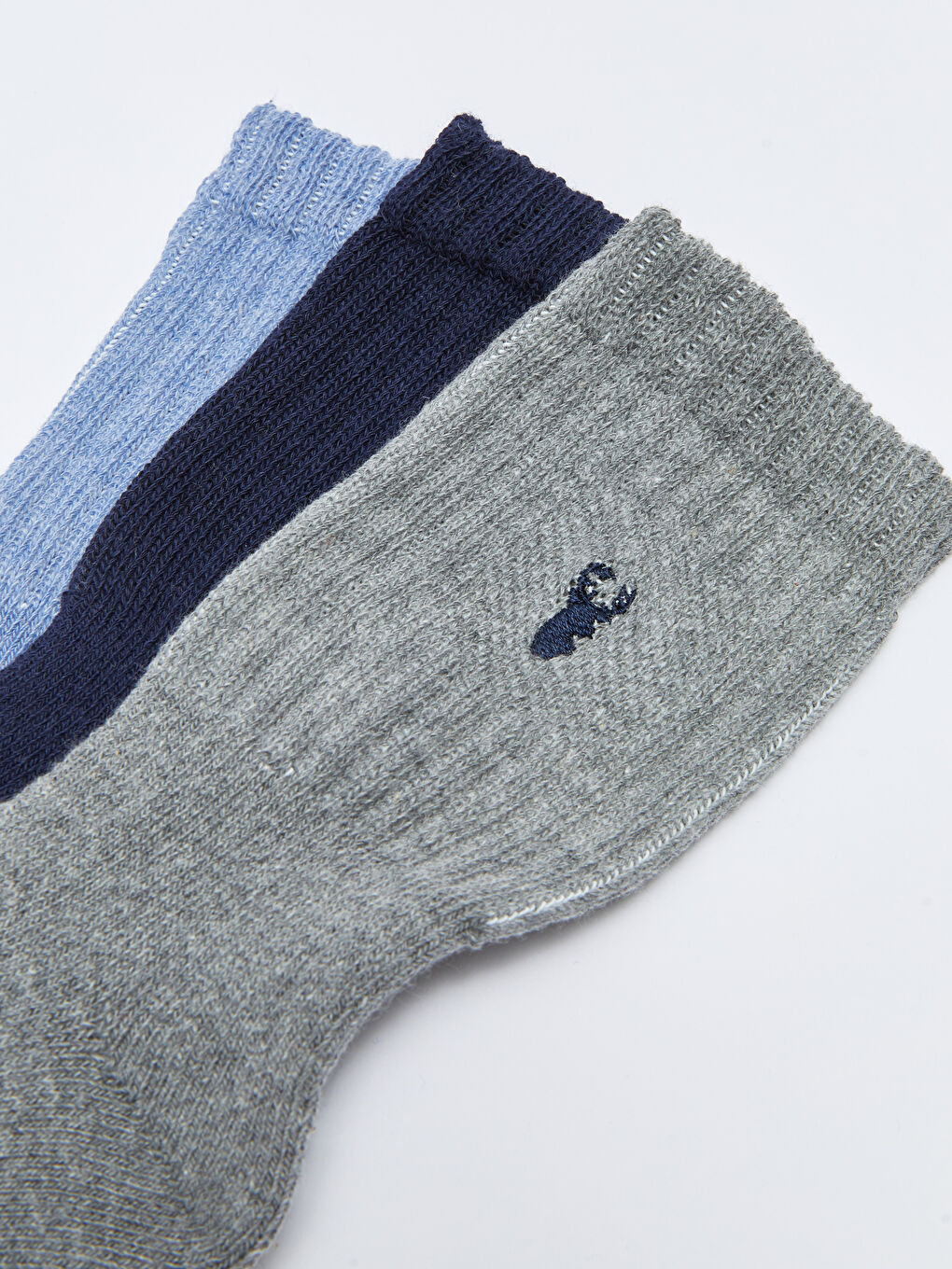 Karışık Nakışlı Erkek Çocuk Soket Çorap 3'lü-2