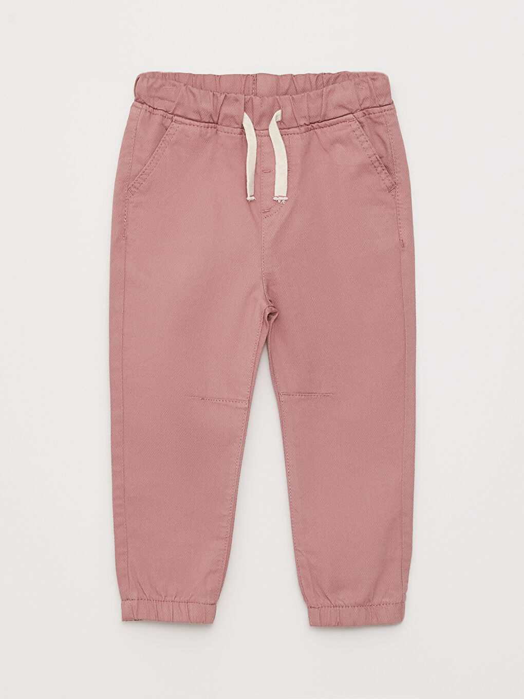 Pembe Beli Lastikli Basic Erkek Bebek Pantolon