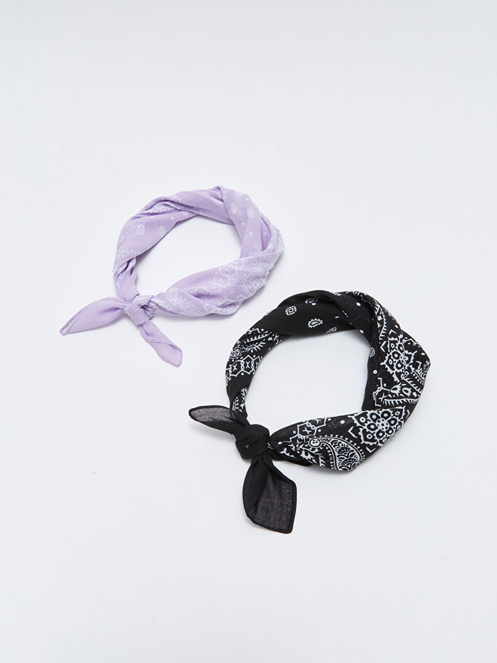 LCW ACCESSORIES Gemusterte Baumwoll-Bandana für Damen 2er-Pack -W2G777Z8-G0W