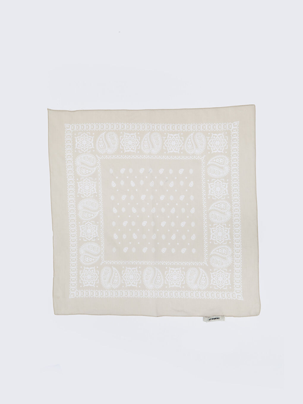 Mavi Desenli Pamuklu Kadın Bandana 2'li-3