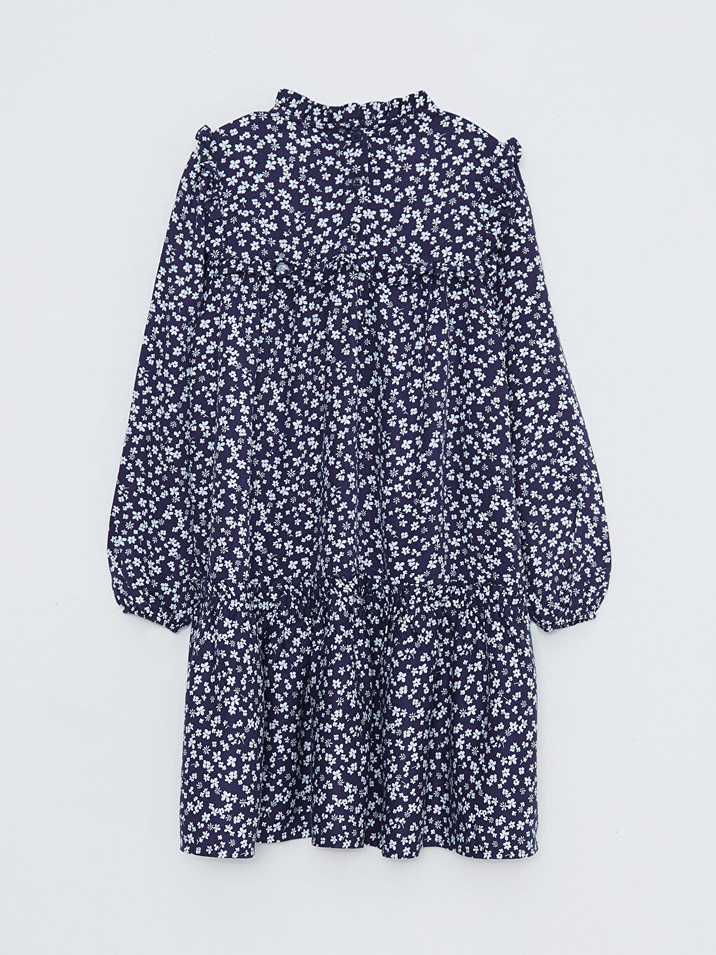 LCW Kids Großvater Bedrucktes Langarm Mädchenkleid -W2G787Z4-LSJ