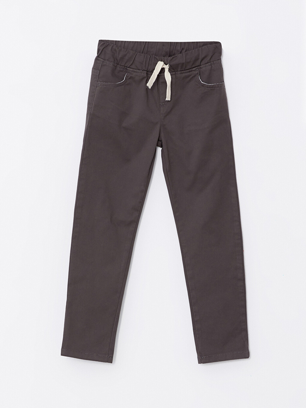 Elastic Waist Basic Gabardine Boys' Trousers