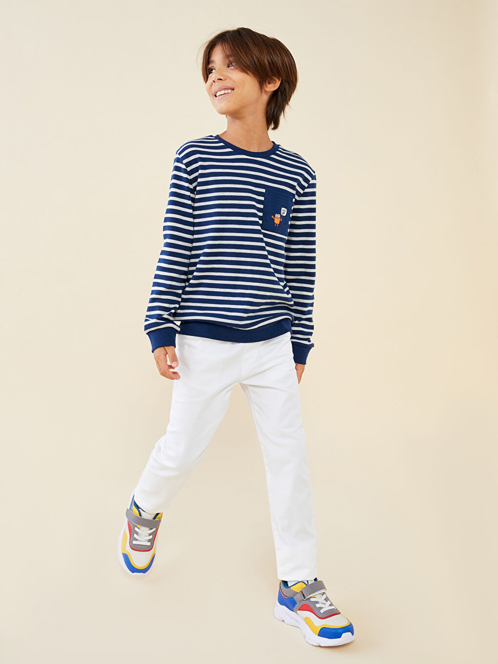 Elasticated Waist Basic Gabardine Boys' Trousers