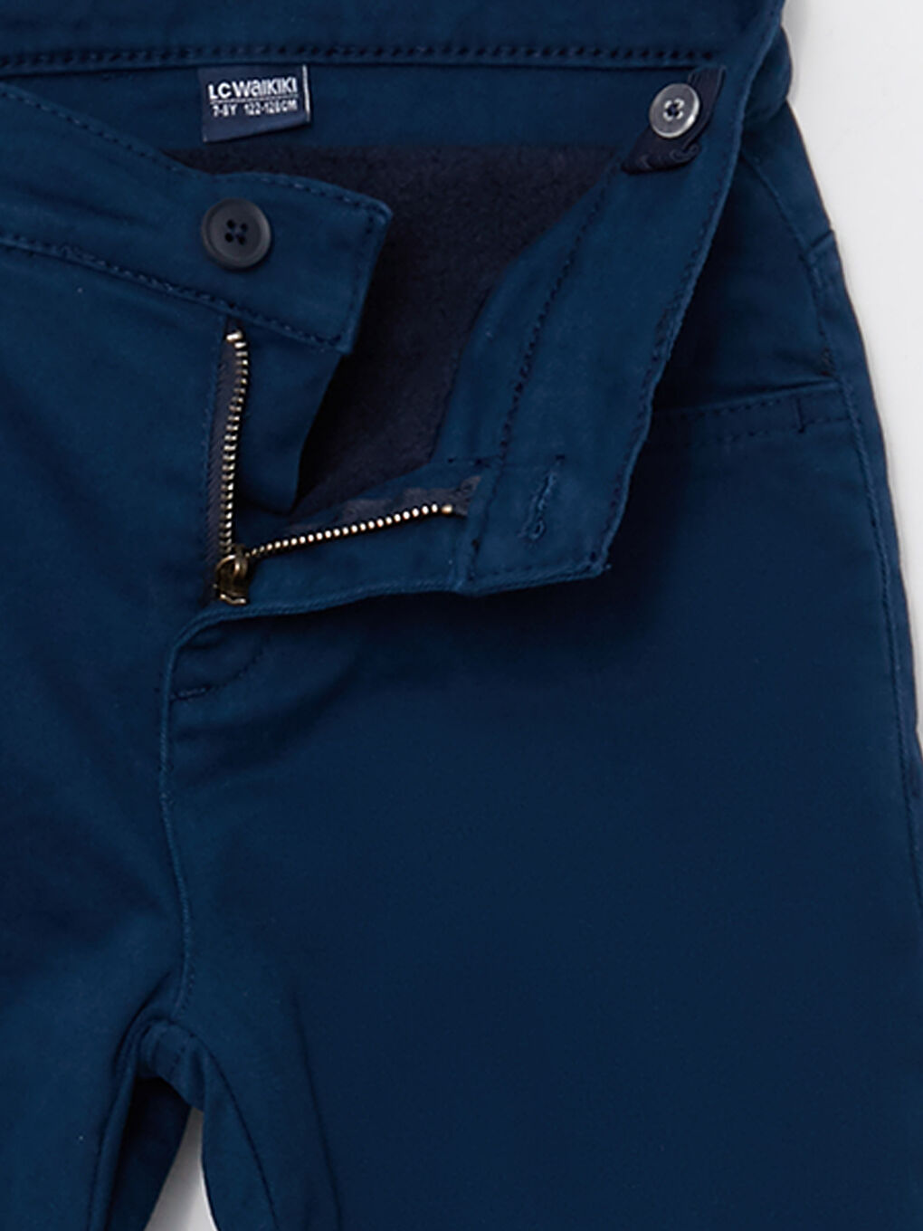 Lacivert Beli Lastikli Basic Polar Astarlı Erkek Çocuk Pantolon-3