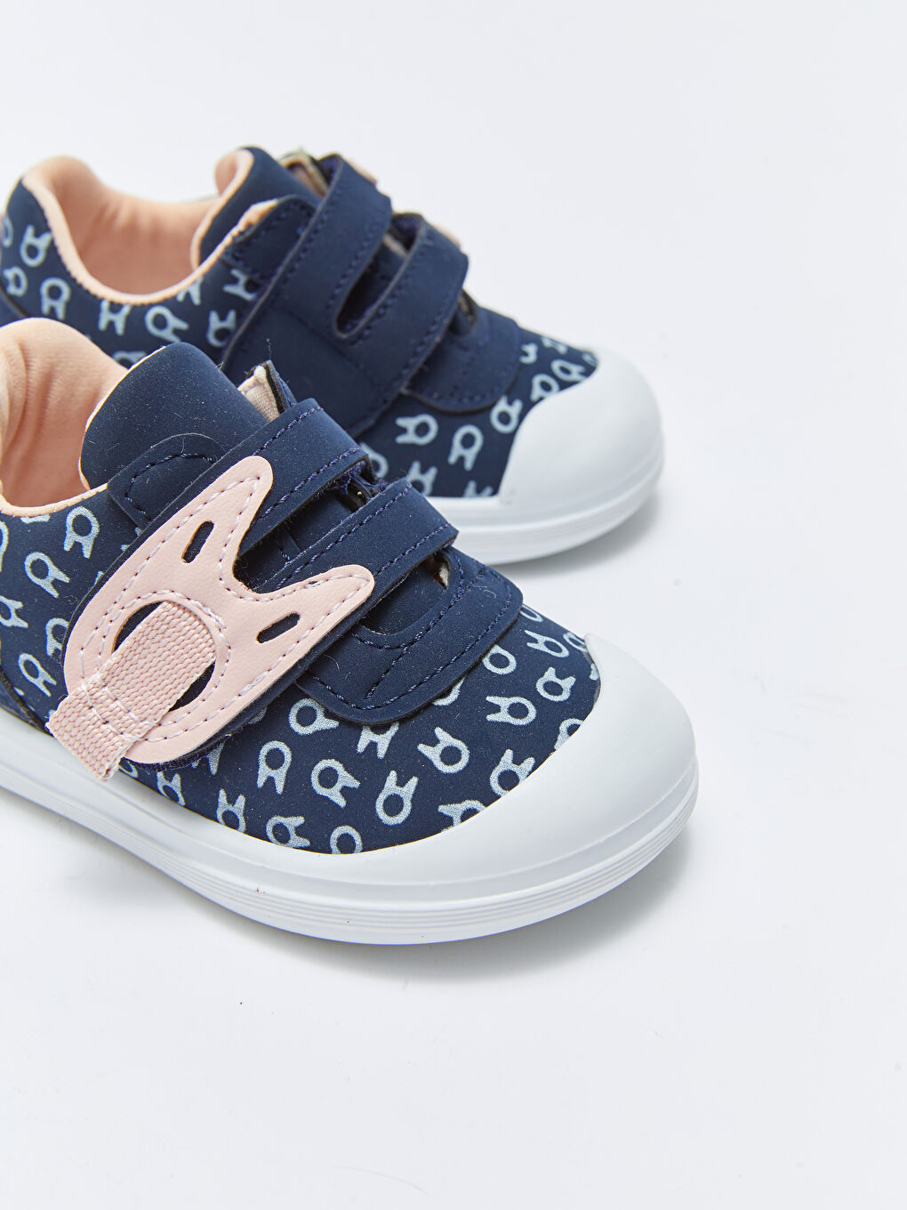Printed Hook and Loop Baby Girls' First Step Shoes-2