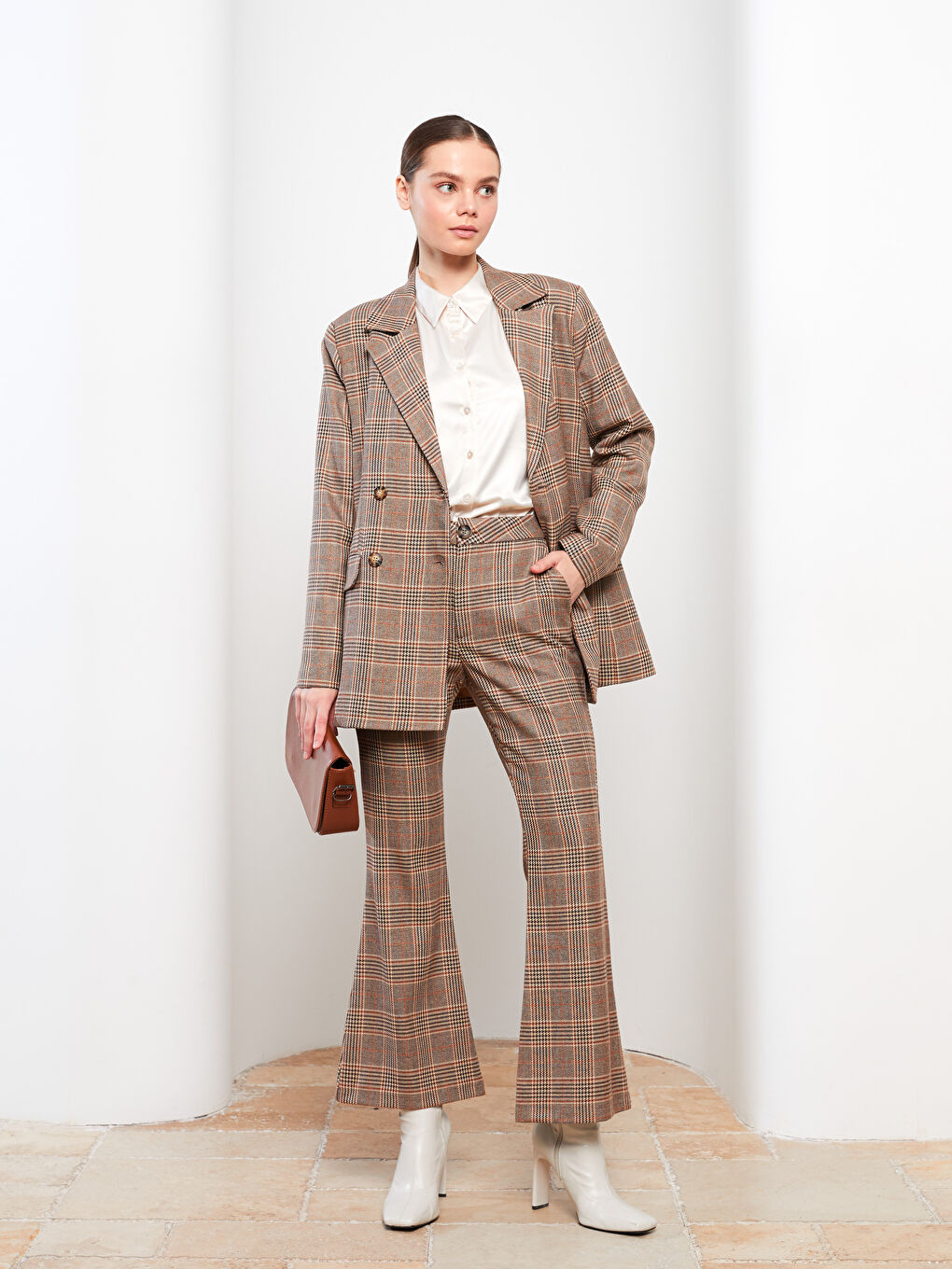 Комфортные Клетчатые Брюки для Женщин-2