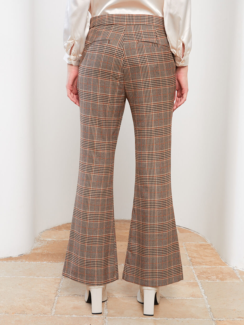 Комфортные Клетчатые Брюки для Женщин-5