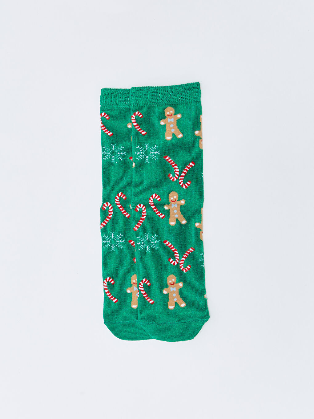 Yeşil Yılbaşı Temalı Erkek Çocuk Soket Çorap
