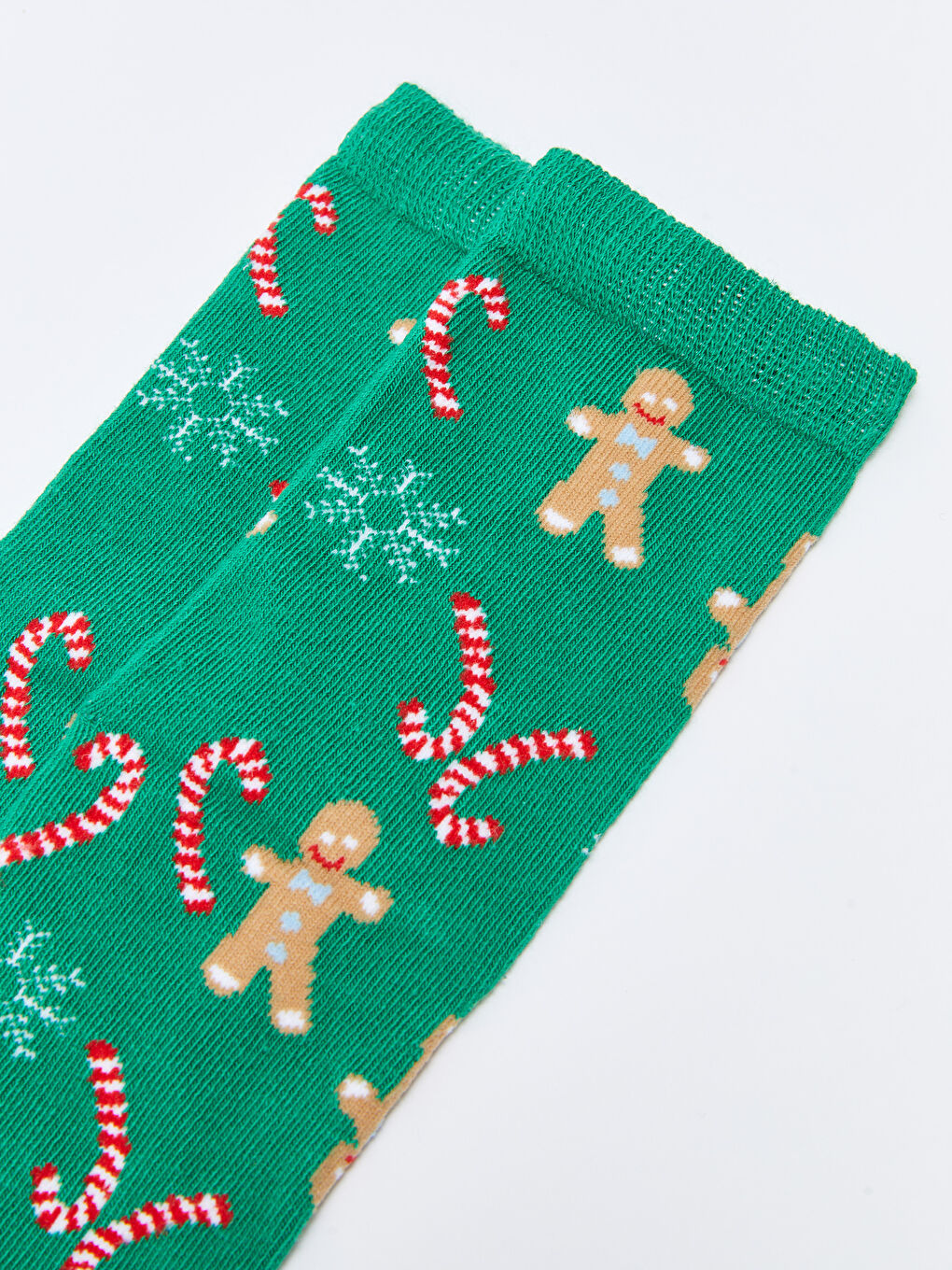 Yeşil Yılbaşı Temalı Erkek Çocuk Soket Çorap-3