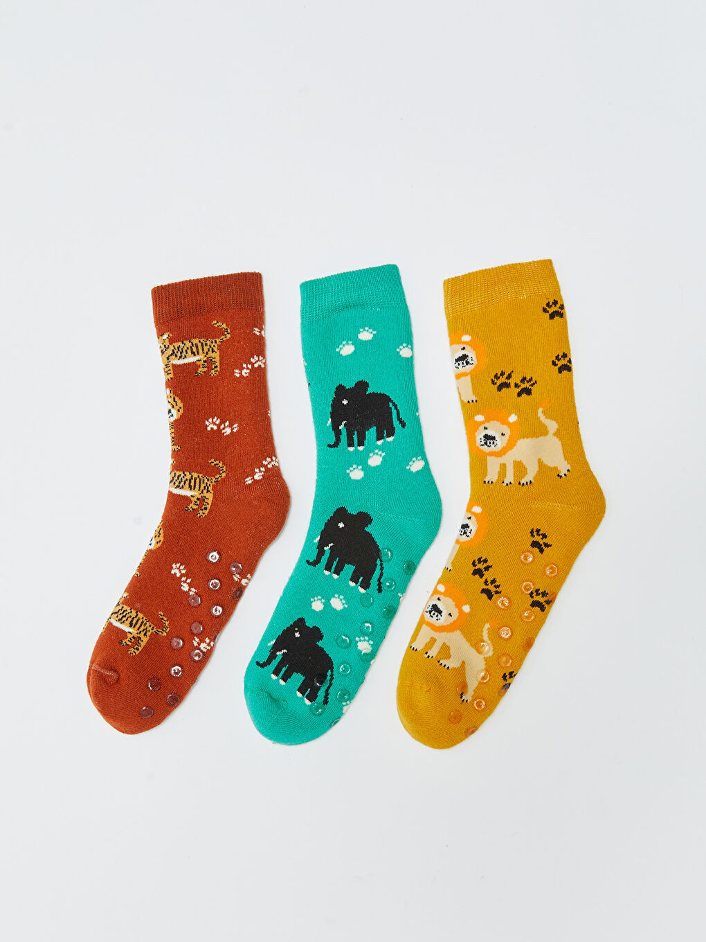 Karışık Desenli Erkek Çocuk Soket Çorap 3'lü
