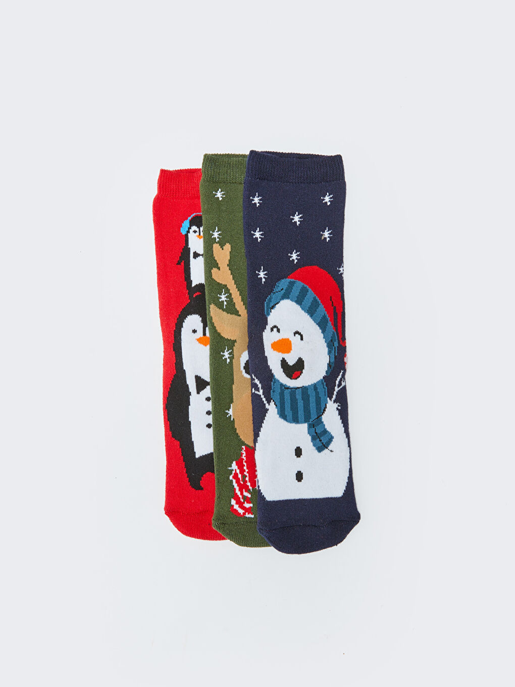 LCW Kids Christmas Themed Boys' Ankle Socks 3-Pack -W2GA10Z4-K00