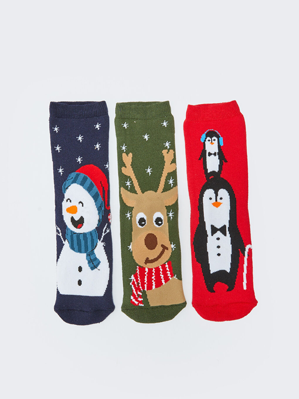 LCW Kids Christmas Themed Boys' Ankle Socks 3-Pack -W2GA10Z4-K00
