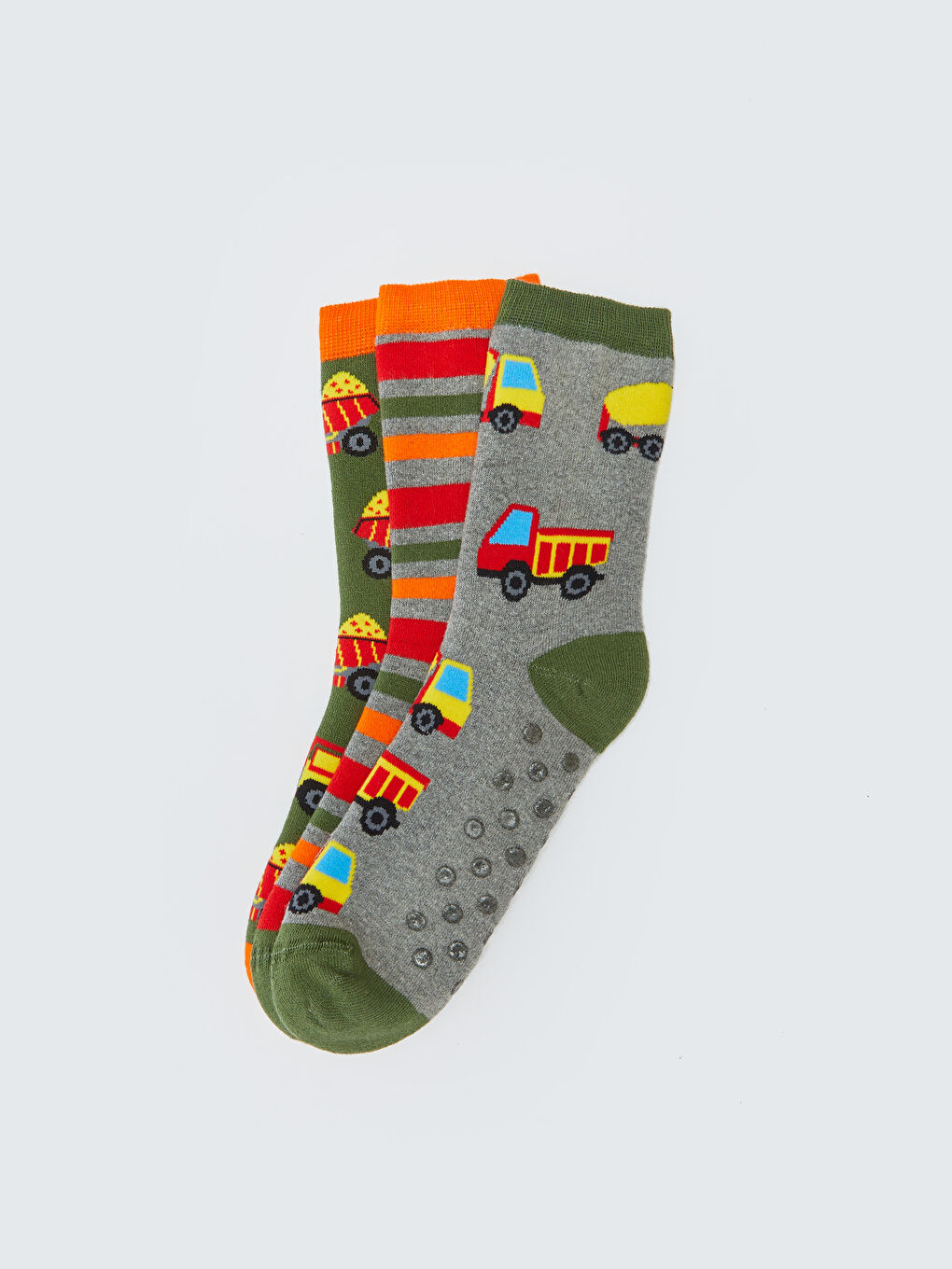 Karışık Desenli Erkek Çocuk Soket Çorap 3'lü