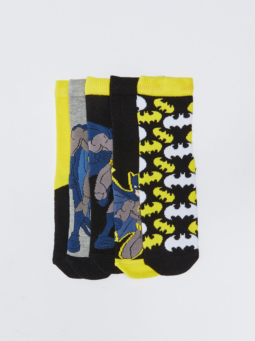 Karışık Batman Desenli Erkek Çocuk Soket Çorap 5'li-1