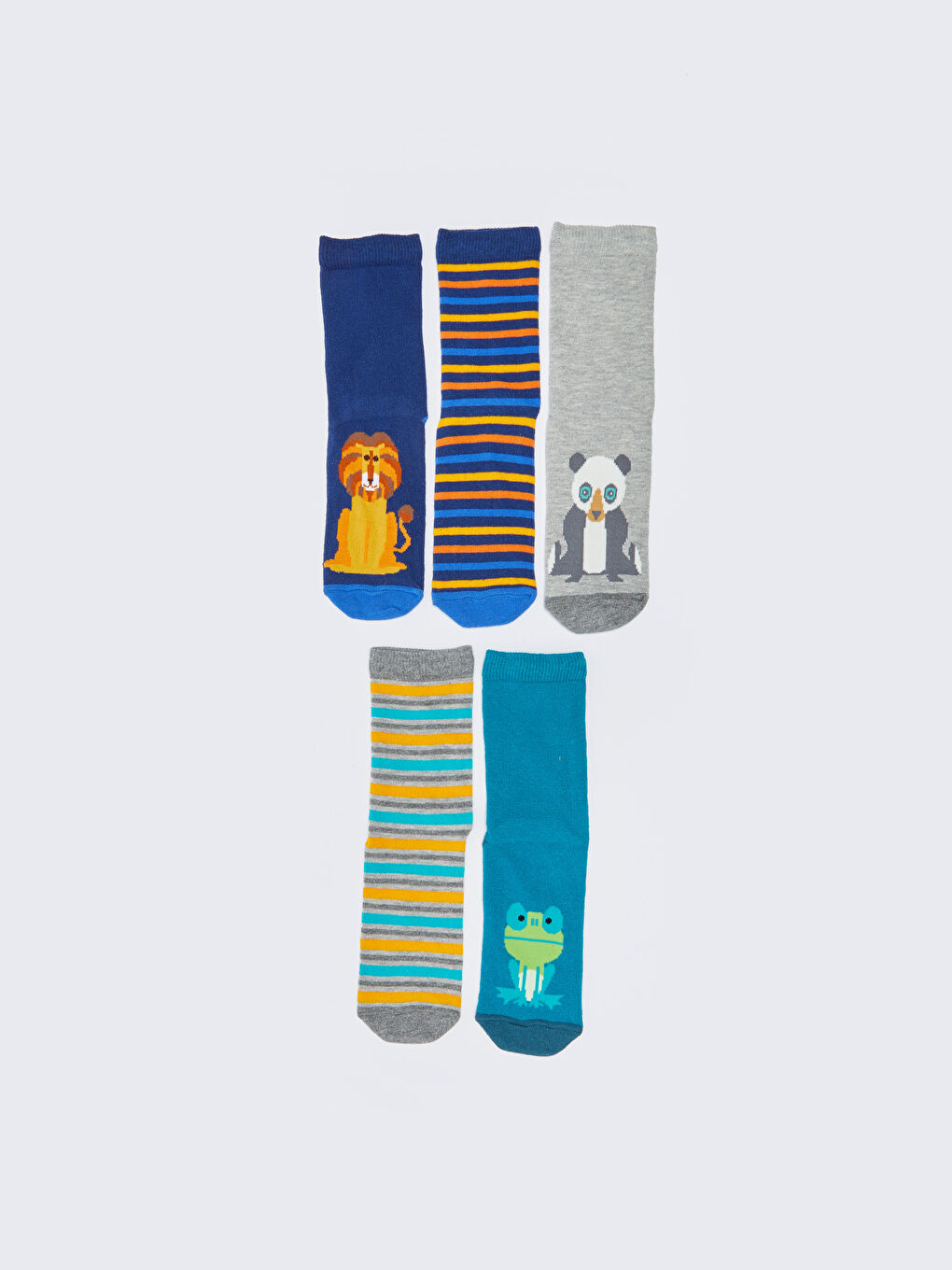 LCW Kids Patterned Boys' Ankle Socks 5 Pack -W2GA28Z4-K00