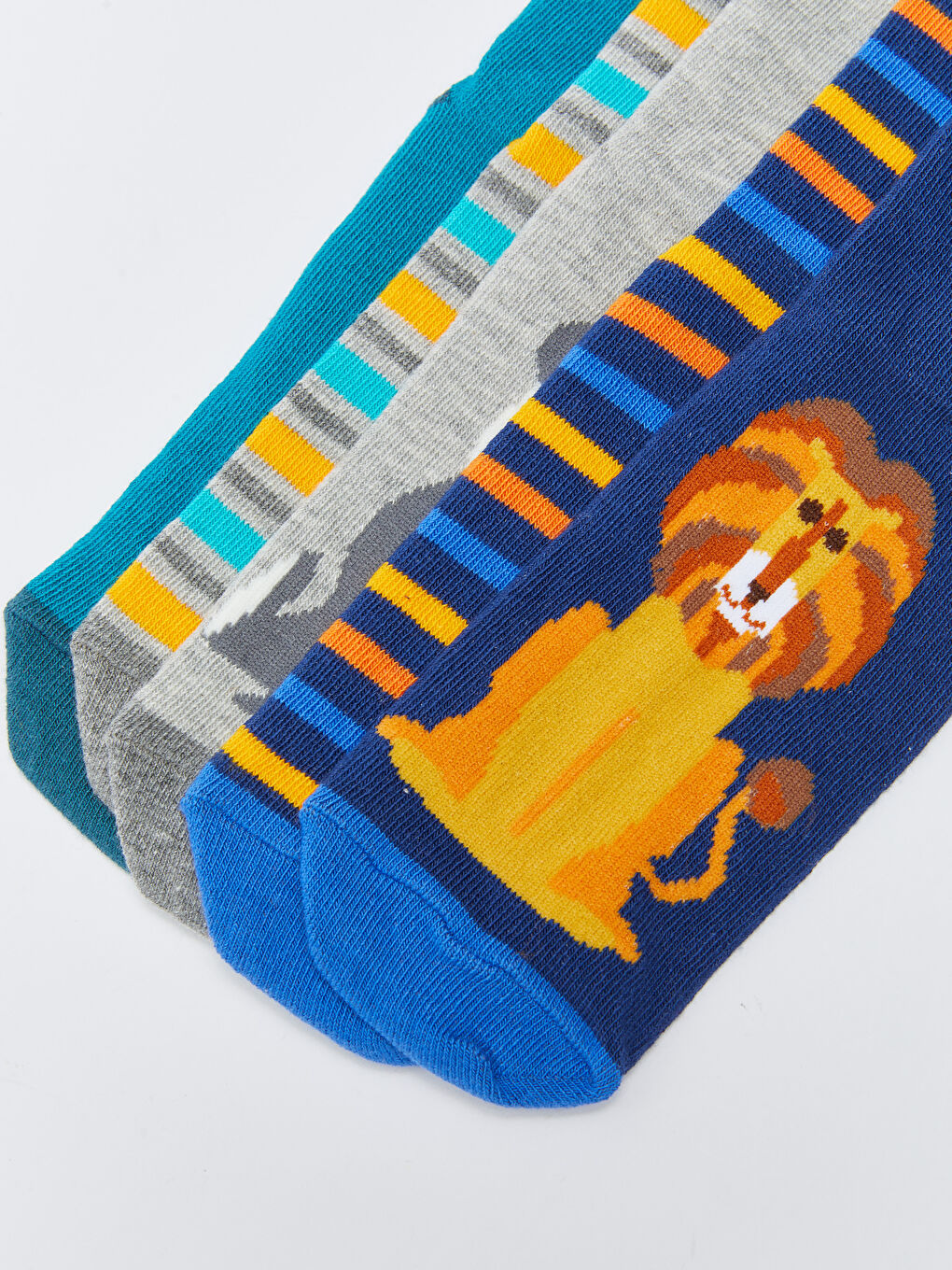 LCW Kids Patterned Boys' Ankle Socks 5 Pack -W2GA28Z4-K00