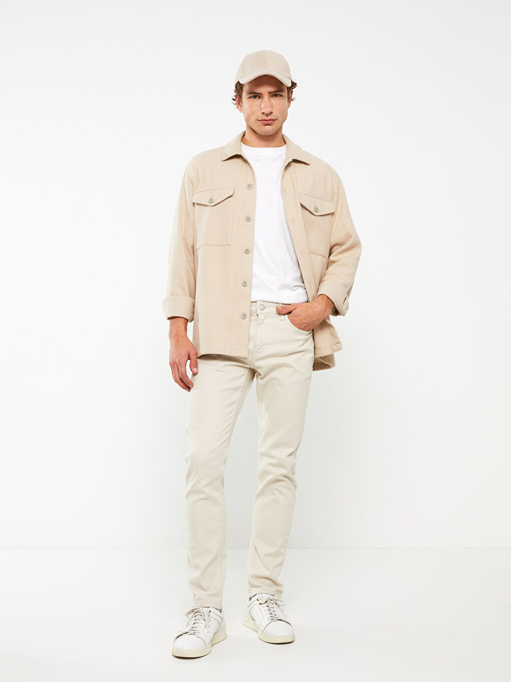 Bej 750 Slim Fit Erkek Jean Pantolon