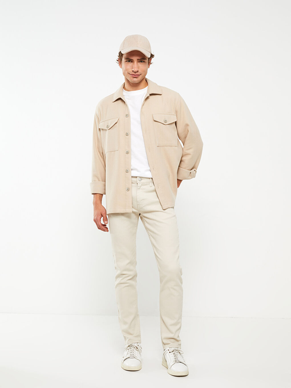 Bej 750 Slim Fit Erkek Jean Pantolon-1