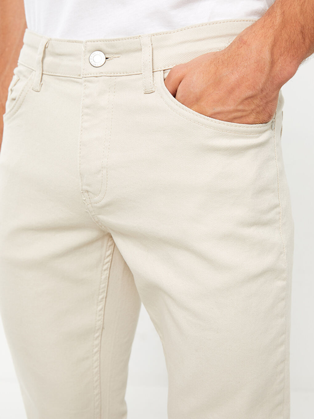 Bej 750 Slim Fit Erkek Jean Pantolon-4