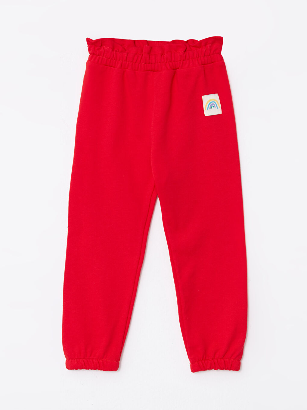 Kırmızı Bisiklet Yaka Uzun Kollu Baskılı Kız Bebek Sweatshirt ve Eşofman Alt 2'li Takım-2