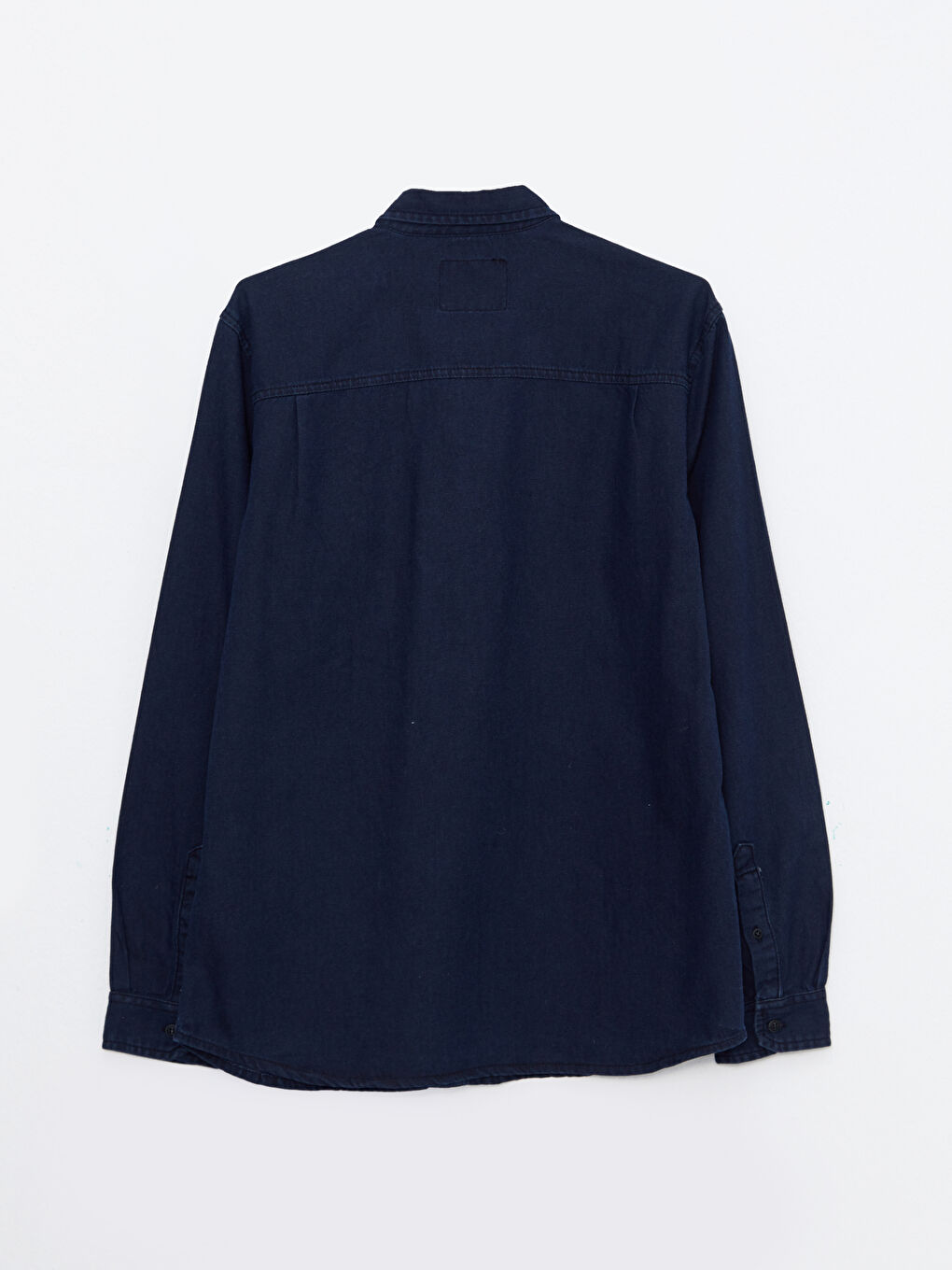 Regular Fit Long Sleeve Men's Denim Shirt-6