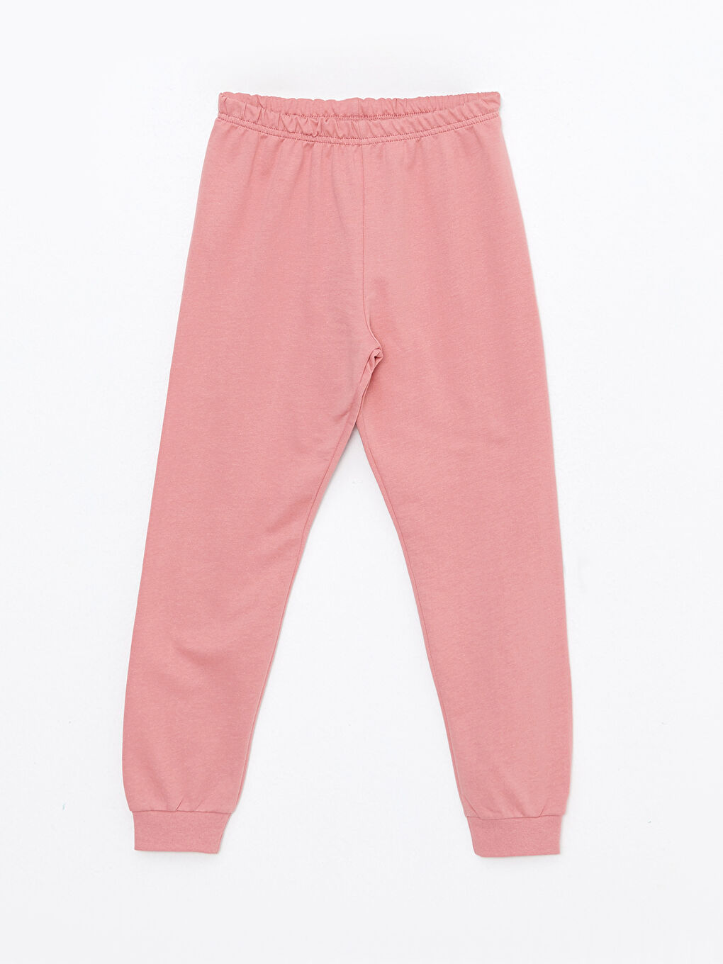 سويتشيرت بياقة دائرية مطبوع كم طويل وبنطلون رياضي للبنات-2