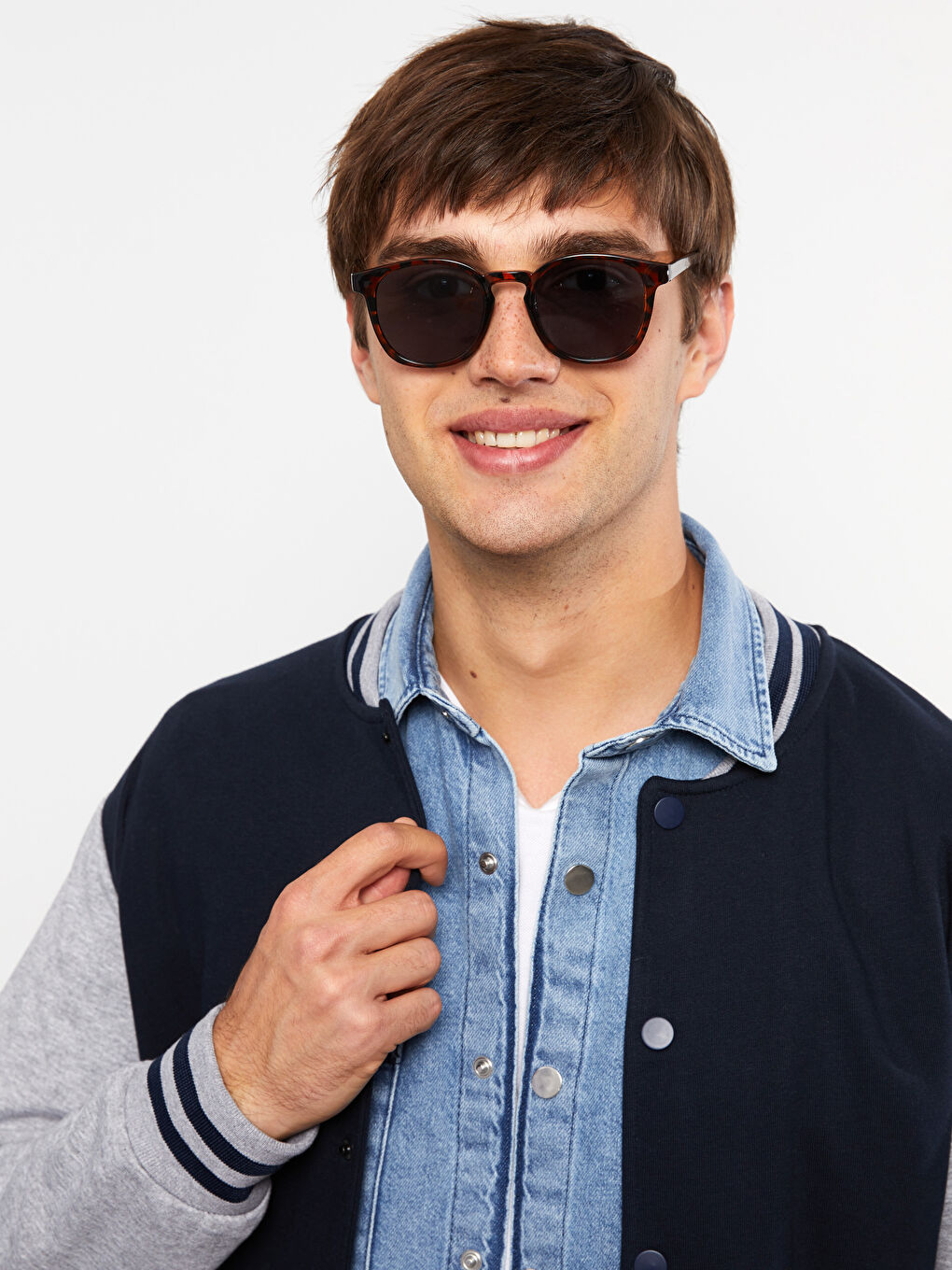 LCW ECO Standard Fit Long Sleeve Men's College Jacket -W2GA54Z8-HRZ